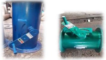 Blue and green butterfly dampers